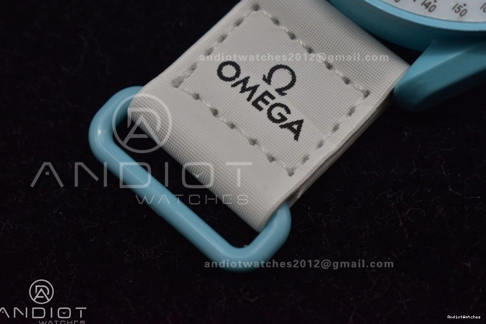 Quartz Nylon Strap Mission Flexible x Bioceramic Uranus to Omega on Swatch Moonwatch 1178 0903